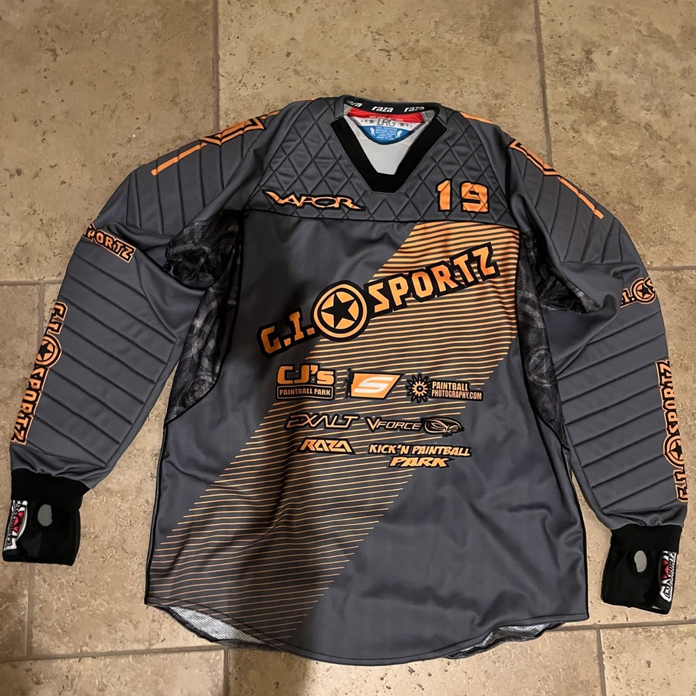 Gray and Orange Men's Jersey